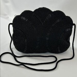 Black Beaded Clutch Evening Bag Purse Formal Party Special‎ Occasion